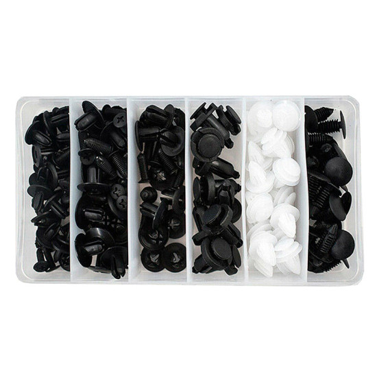 Set 100 clipsuri auto, universale, pentru montaj Set 100 clipsuri auto, universale, pentru montaj